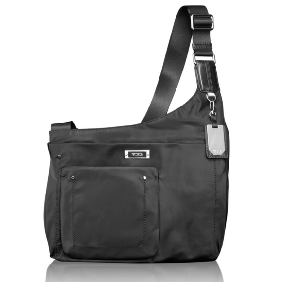 TUMI Voyageur Sumatra Crossbody Bag Purse Black Travel Nylon - Picture 1 of 15